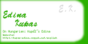 edina kupas business card